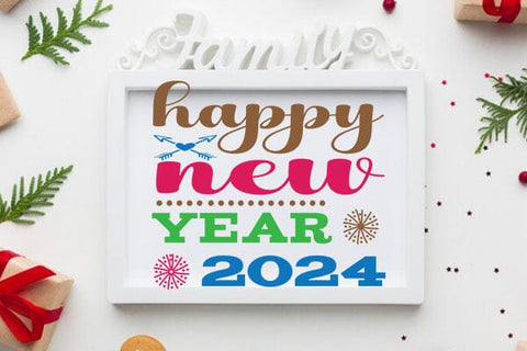 happy new year 2024 SVG Angelina750 