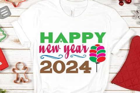 happy new year 2024 SVG Angelina750 