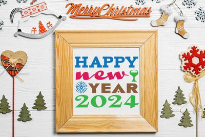 happy new year 2024 SVG Angelina750 