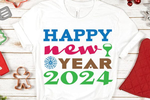 happy new year 2024 SVG Angelina750 