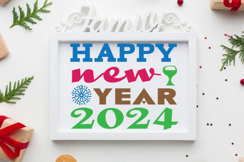 happy new year 2024 SVG Angelina750 