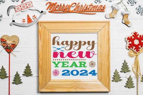 happy new year 2024 SVG Angelina750 
