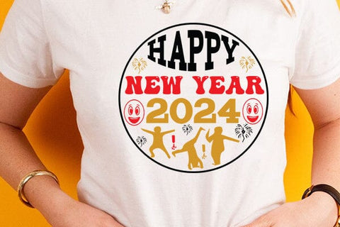 happy new year 2024 SVG Angelina750 