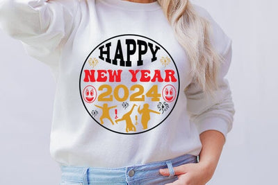happy new year 2024 SVG Angelina750 