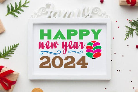 happy new year 2024 SVG Angelina750 