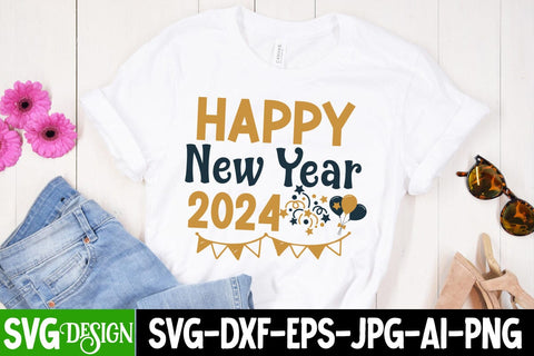 Happy New Year 2024 SVG Cut File ,Happy New Year 2024 SVG Design,Happy New Year 2024 Sublimation Design PNG, New Year 2024 SVG Cut File, 2024 New Year SVG bundle,New Year SVG Design 2024 SVG BlackCatsMedia 