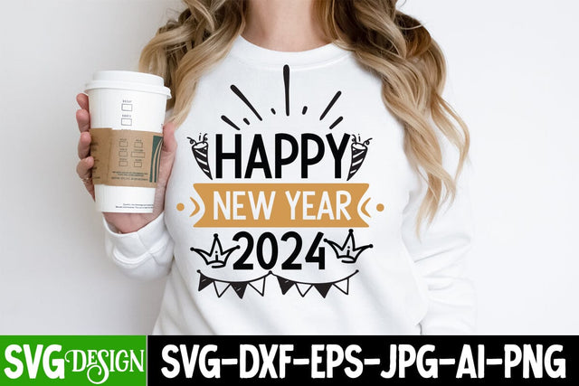 Happy New Year 2024 SVG Cut File, Happy New Year 2024 SVG Quotes,Happy New Year 2024 Sublimation Design, New Year 2024 SVG Cut File, 2024 New Year SVG bundle,New Year SVG Design 2024 SVG BlackCatsMedia 