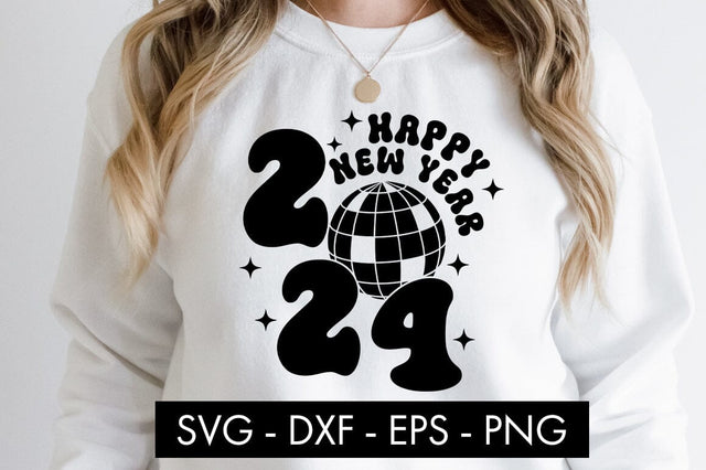 Happy New Year 2024 SVG Cut File SVG Freeling Design House 