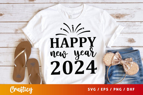 Happy new year 2024 SVG Design SVG Designangry 