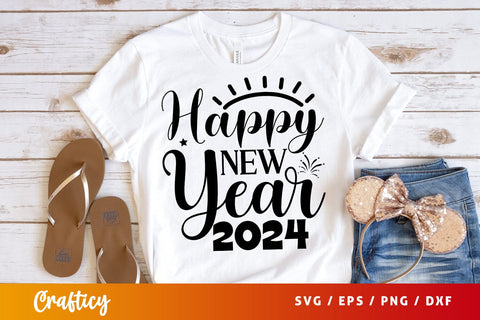 Happy new year 2024 SVG Design SVG Designangry 