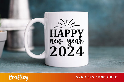 Happy new year 2024 SVG Design SVG Designangry 