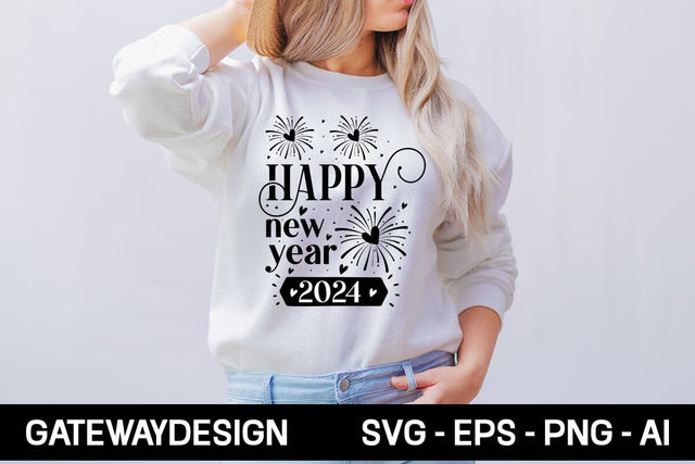 Happy New Year 2024 svg design SVG designmaster24 