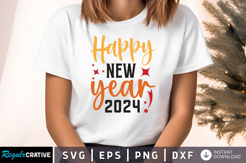 Happy new year 2024 svg design SVG Regulrcrative 