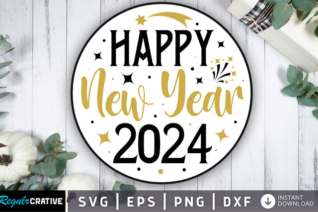 Happy new year 2024 svg design SVG Regulrcrative 