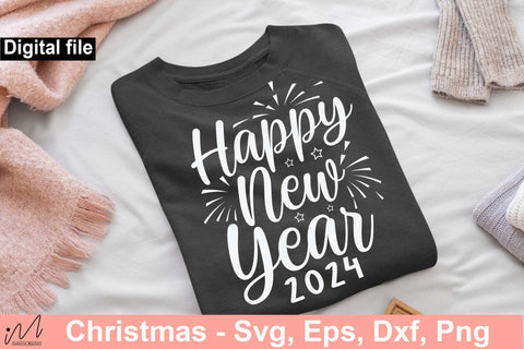 Happy new year 2024 svg, Happy new year 2024 svg, Happy new year t shirt, Gift of New year, First day of 2024 svg, Last day of 2023 svg, Bless of new year svg SVG Isabella Machell 