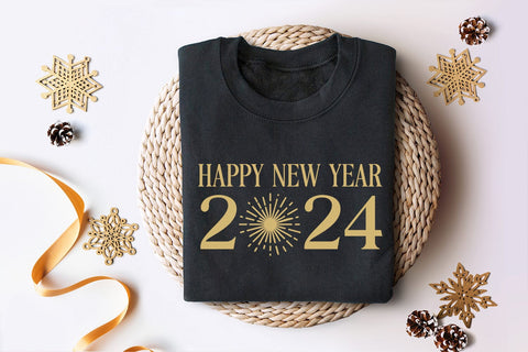 Happy New Year 2024 SVG PNG I New Year Cut Files 2024 SVG Happy Printables Club 