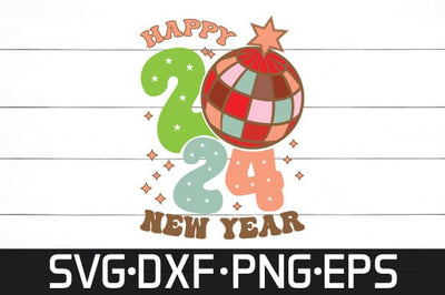 happy new year 2024 svg retro design SVG sk.swapon Roy 