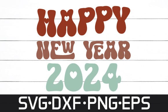 happy new year 2024 svg retro design SVG sk.swapon Roy 