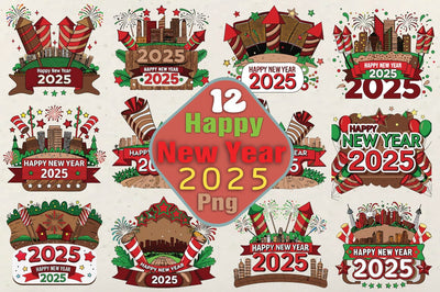 Happy-New-Year-2025 Bundle SVG Angelina750 