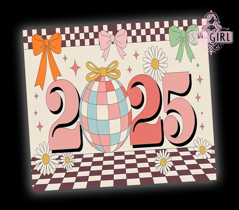 Happy New Year 2025 Celebration Tumbler, New Year Tumbler, Happy New Year 2025, 20oz Wrap, New Year Celebration, Festive Drinkware, New Year's Eve Gift, Holiday Decor Sublimation SvggirlplusArt 