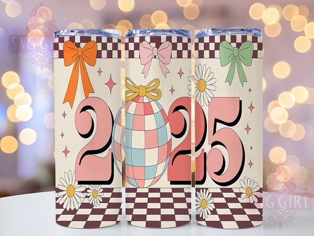 Happy New Year 2025 Celebration Tumbler, New Year Tumbler, Happy New Year 2025, 20oz Wrap, New Year Celebration, Festive Drinkware, New Year's Eve Gift, Holiday Decor Sublimation SvggirlplusArt 
