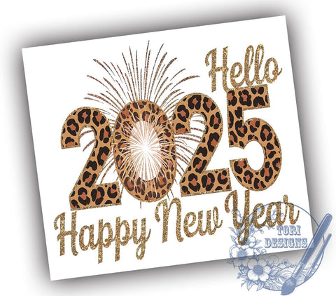 Happy New Year 2025 Celebration Tumbler, New Year Tumbler, Happy New Year Design, 2025 Celebration, 20oz Wrap, Holiday Drinkware, New Year's Gift, Sublimation Art Sublimation ToriDesigns 