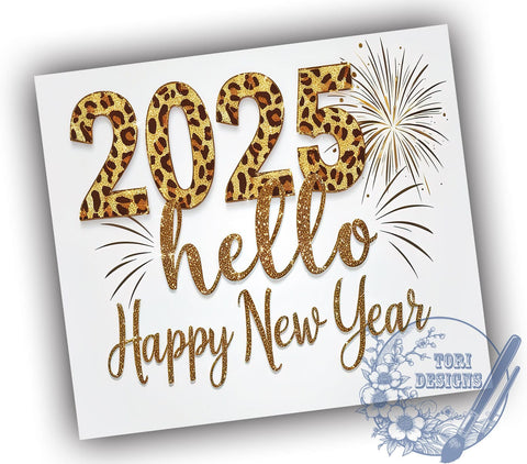 Happy New Year 2025 Celebration Tumbler, New Year Tumbler, Happy New Year Design, 2025 Celebration, 20oz Wrap, Holiday Drinkware, New Year's Gift, Sublimation Art Sublimation ToriDesigns 