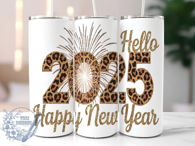 Happy New Year 2025 Celebration Tumbler, New Year Tumbler, Happy New Year Design, 2025 Celebration, 20oz Wrap, Holiday Drinkware, New Year's Gift, Sublimation Art Sublimation ToriDesigns 