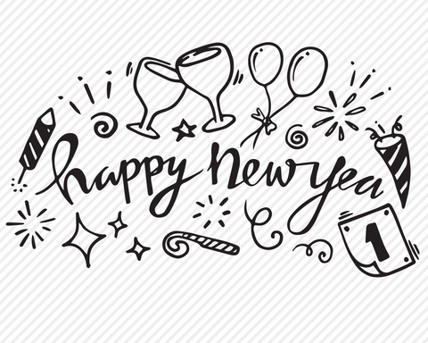 Happy New Year 2025 | Christmas SVG SVG Texas Southern Cuts 