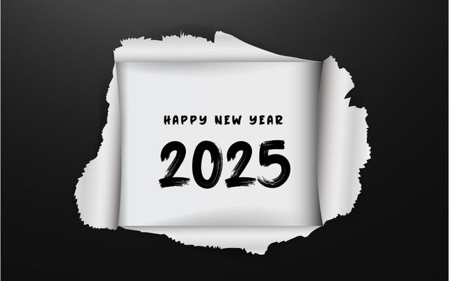 Happy New Year 2025. festive realistic torn paper style for Celebrate 2025 party SVG naemmiah021 