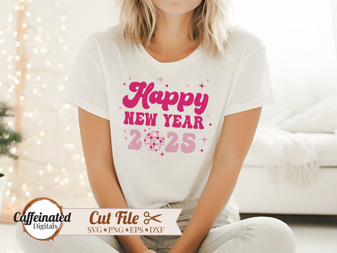Happy New Year 2025 SVG Caffeinated SVGs 