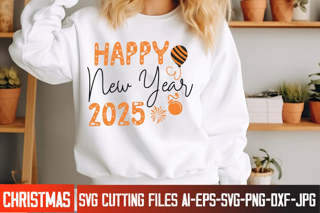 Happy New Year 2025 SVG Cut File,Happy New Year SVG Design,New year SVG 2025,New Year 2025 SVG Cut File,New Year SVG Bundle,New Year 2025 SVG Quotes SVG BlackCatsMedia 