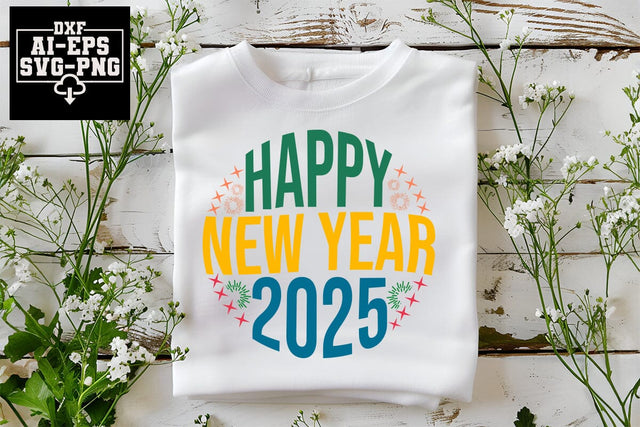 Happy New Year 2025 Svg Cut Files Creative Art SVG CraftlabSvg55 
