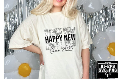 Happy New Year 2025 Svg Cut Files Creative Art SVG CraftlabSvg55 