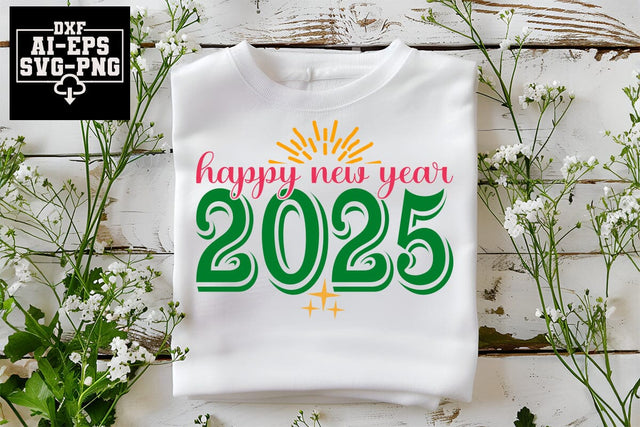 Happy New Year 2025 Svg Cut Files Creative Art SVG CraftlabSvg55 