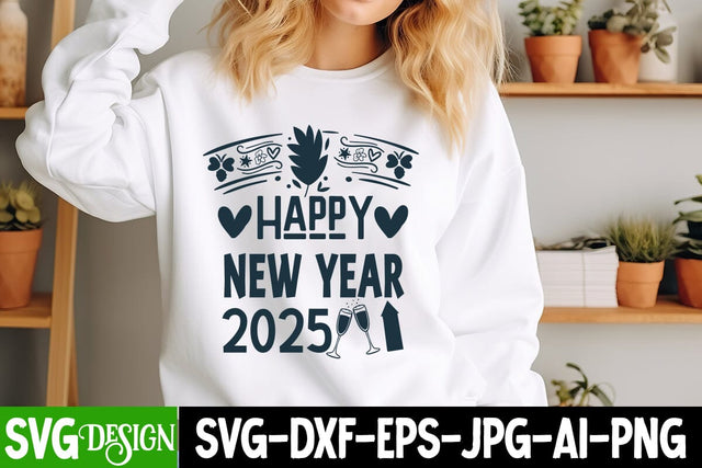 Happy New Year 2025 SVG Design New Year 2025 SVG,Happy New Year 2025 SVG Design, Happy New Year Crew ,New year SVG Bundle 2025 SVG BlackCatsMedia 