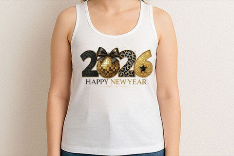 Happy New Year 2026 PNG Gold Leopard Glitter New Year Design SVG BillahCrafts 