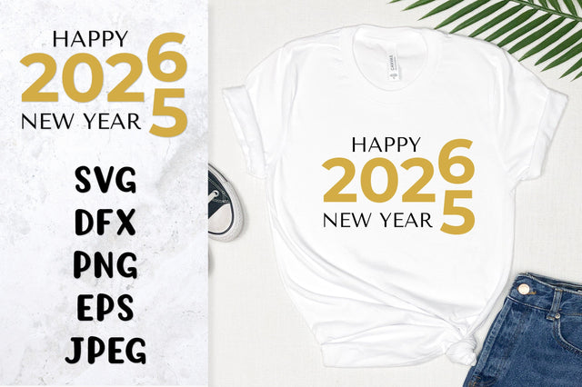 Happy New Year 2026 SVG. Christmas design. Greeting card SVG LaBelezoka 