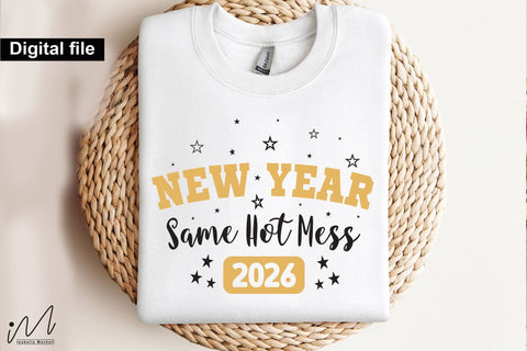 Happy New Year 2026 svg, New Year Bundle, Funny new year, New year party outfit SVG Isabella Machell 