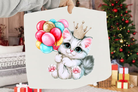 Happy New Year Cat Clipart PNG Bundle Sublimation SVGArt 