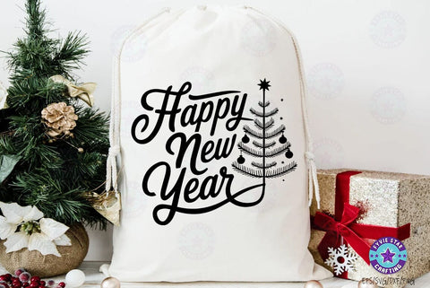 Happy new year, Christmas Quote SVG Design, Christmas Sublimation T-shirt SVG FiveStarCrafting 