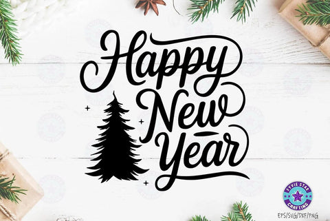 Happy new year, Christmas SVG Design, Christmas Holidays T-shirt SVG FiveStarCrafting 