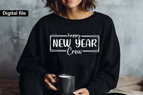 Happy new year crew svg, New year t shirt svg, Funny New year cut files, New year gift shirt svg, New Years Party, Cosy Season svg SVG Isabella Machell 