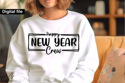 Happy new year crew svg, New year t shirt svg, Funny New year cut files, New year gift shirt svg, New Years Party, Cosy Season svg SVG Isabella Machell 