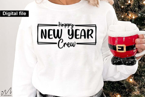 Happy new year crew svg, New year t shirt svg, Funny New year cut files, New year gift shirt svg, New Years Party, Cosy Season svg SVG Isabella Machell 