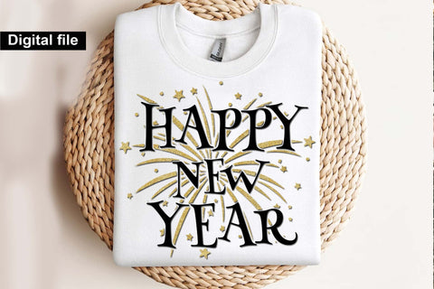 Happy new year glitter png, New year t shirt, Funny New year cut files, New year gift shirt, New Years Party, Cosy Season SVG Isabella Machell 