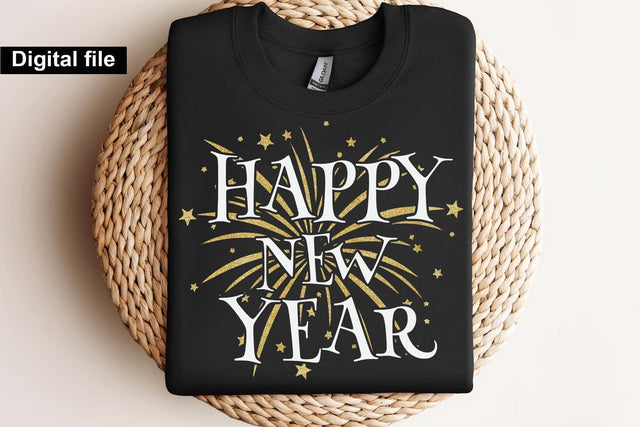 Happy new year glitter png, New year t shirt, Funny New year cut files, New year gift shirt, New Years Party, Cosy Season SVG Isabella Machell 