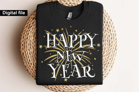 Happy new year glitter png, New year t shirt, Funny New year cut files, New year gift shirt, New Years Party, Cosy Season SVG Isabella Machell 