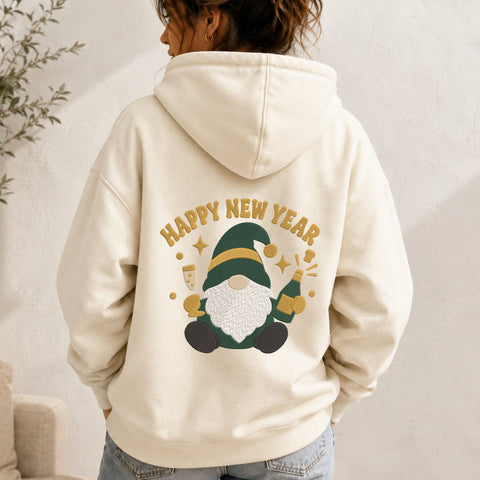 Happy New Year Gnome Embroidery Design – Cute Champagne Gnome Holiday Celebration Machine Embroidery File Embroidery/Applique DESIGNS PatternFeed8 