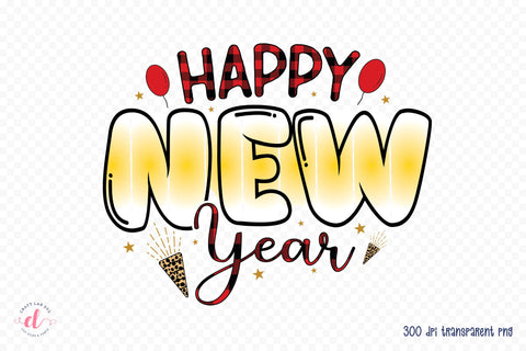 Happy New Year PNG Sublimation Sublimation CraftLabSVG 